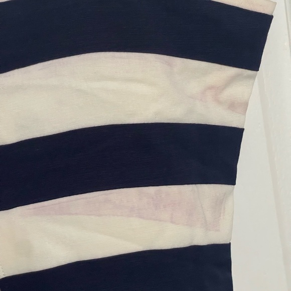 VINTAGE KARL LAGERFELD Neiman Marcus Blue White Striped Crop Bustier Nautical 40 - Picture 10 of 10